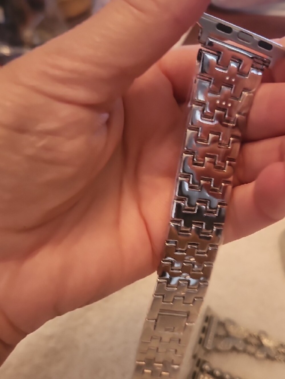 Silver Rhinestone Apple Watch Band Set - Picture 5 of 15